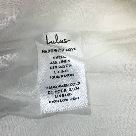 LULU'S SZ S white elastic waist shorts NEW B124 - Picture 4 of 6